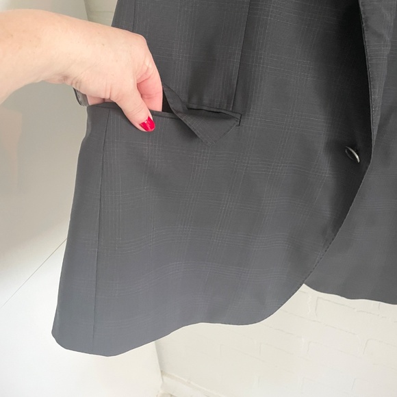 Hugo Boss Men’s Blazer Single Breast Formal Business casual Academia plaid 46R - Picture 4 of 16